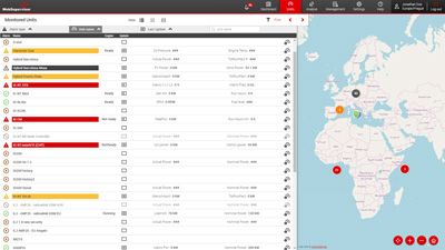 List and map view, tracking and geofencing